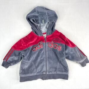 Adidas Velour Zip Up Basketball Jacket 9 Months